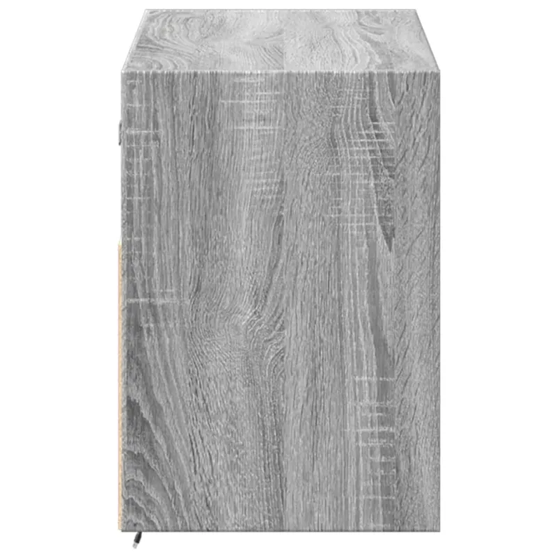 Sieninė TV spintelė su LED lemputėmis, pilka, 100x31x45cm