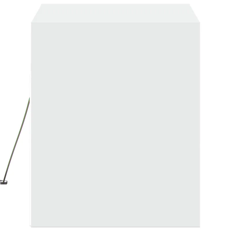 Sieninė TV spintelė su LED lemputėmis, balta, 80x31x35cm