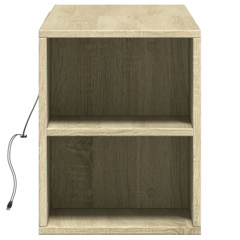 Sieninė TV spintelė su LED lemputėmis, ąžuolo, 135x31x39,5cm