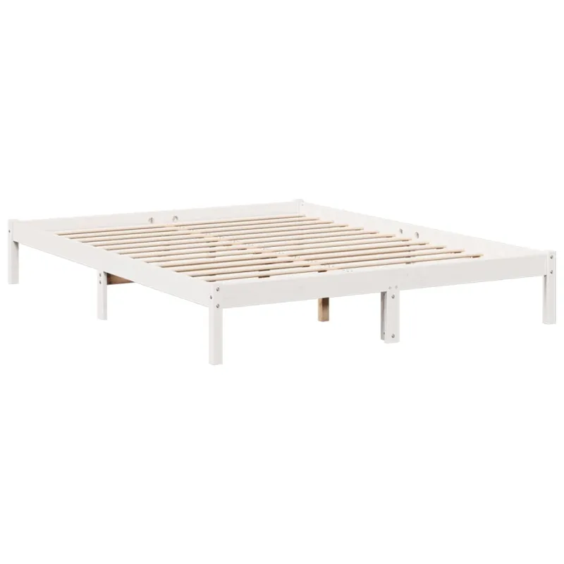 Lovos rėmas be čiužinio, baltas, 140x210cm, pušis, itin ilgas