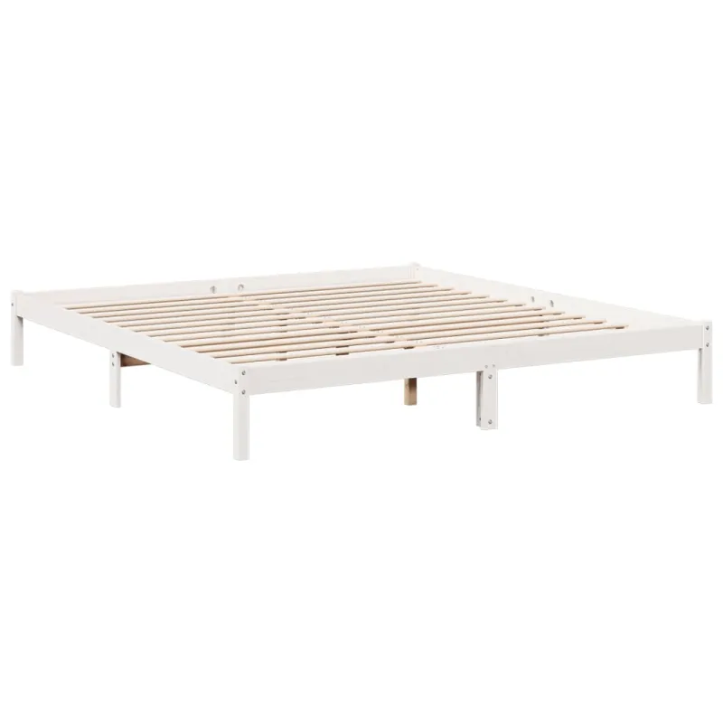 Lovos rėmas be čiužinio, baltas, 180x210cm, pušis, itin ilgas