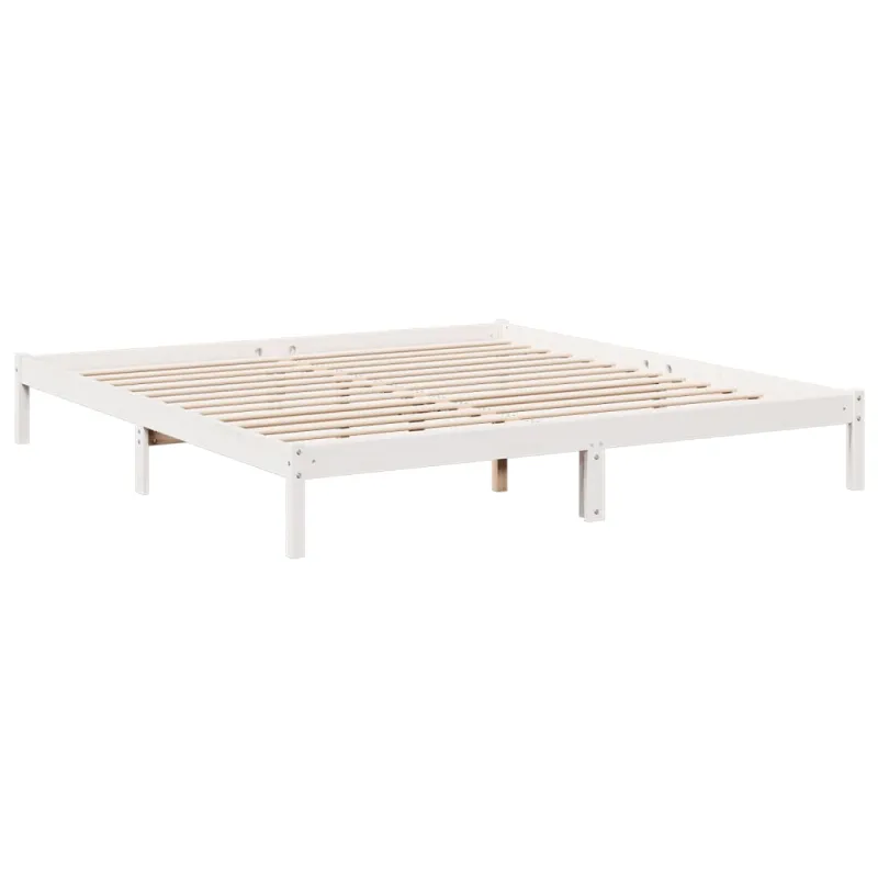 Lovos rėmas be čiužinio, baltas, 180x210cm, pušis, itin ilgas