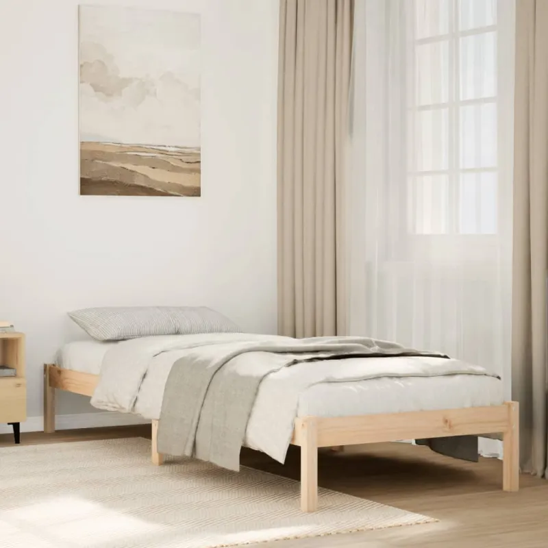 Lovos rėmas be čiužinio, 90x220cm, pušies masyvas, itin ilgas