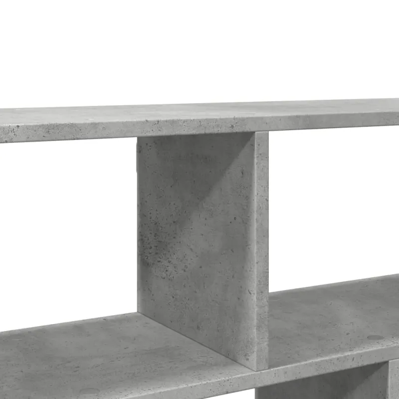 Sieninė lentyna, betono pilka, 100x25x50cm, apdirbta mediena