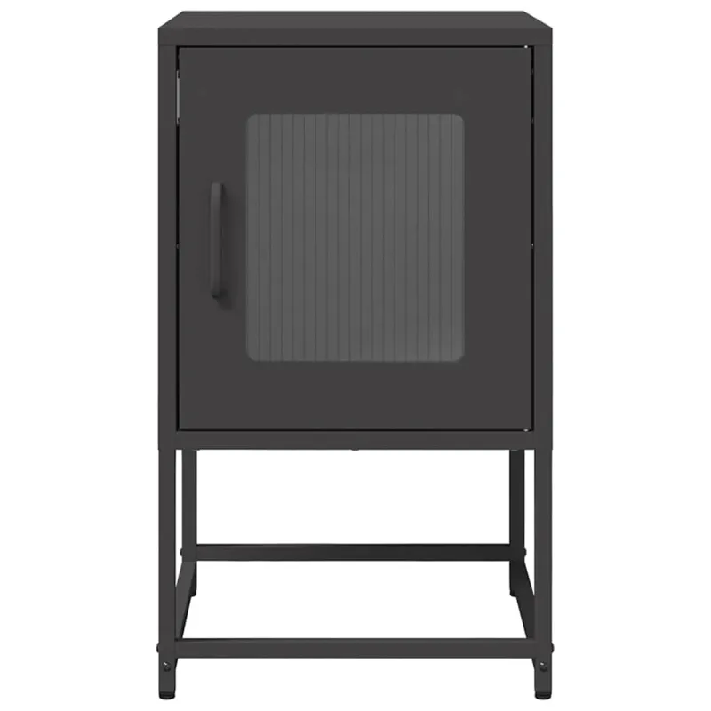 naktinė spintelė juoda 36x39x60,5 cm šaltai valcuotas plienas
