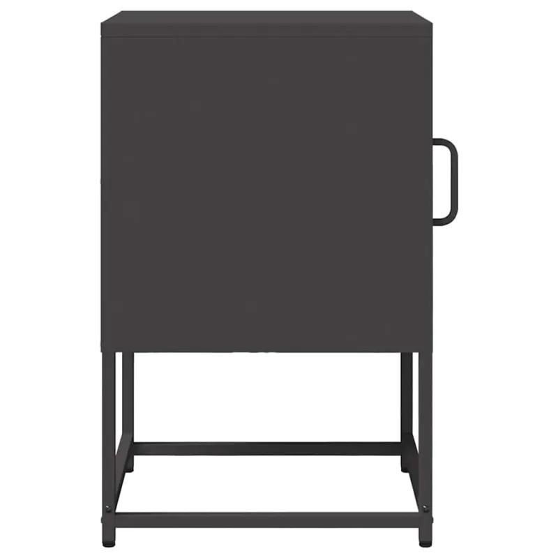 naktinė spintelė juoda 36x39x60,5 cm šaltai valcuotas plienas