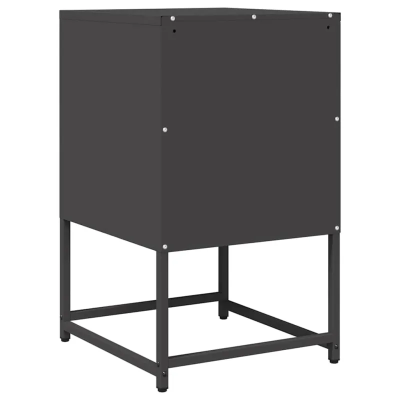 naktinė spintelė juoda 36x39x60,5 cm šaltai valcuotas plienas