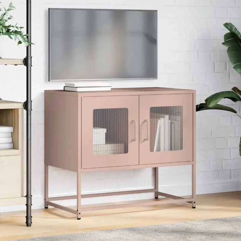 televizoriaus spintelė rožinė šaltai valcuotas plienas