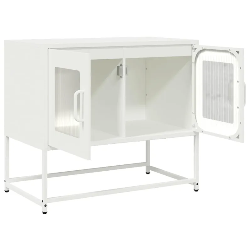 Televizoriaus spintelė, baltos, 68x39x60,5 cm, plienas