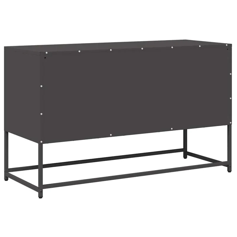 Televizoriaus spintelė, juoda, 100,5x39x60,5 cm, plienas