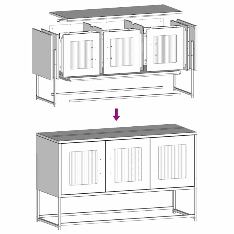 televizoriaus spintelė balta 100,5x39x60,5 cm