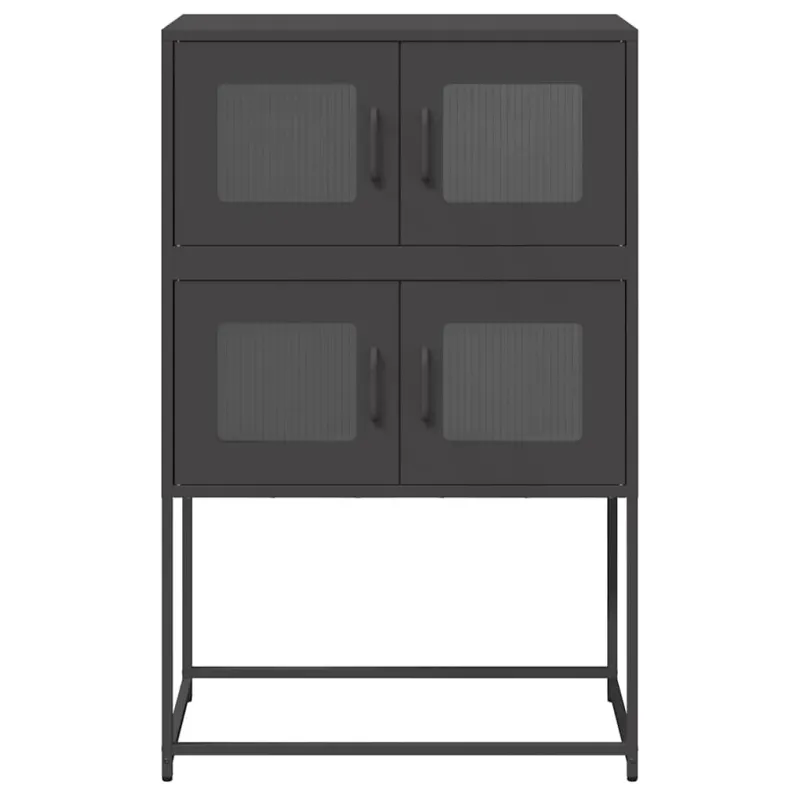 Highboard Black 68x39x107 cm Plienas