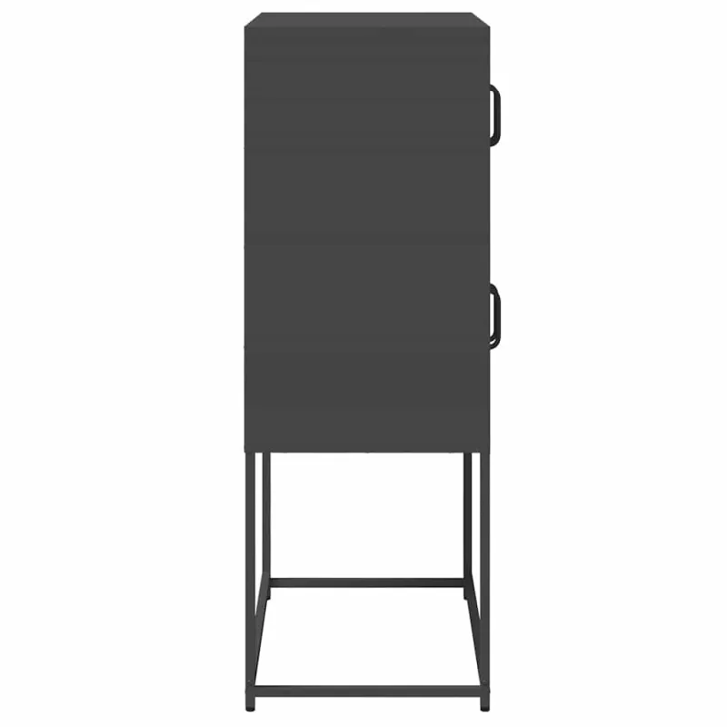 Highboard Black 68x39x107 cm Plienas