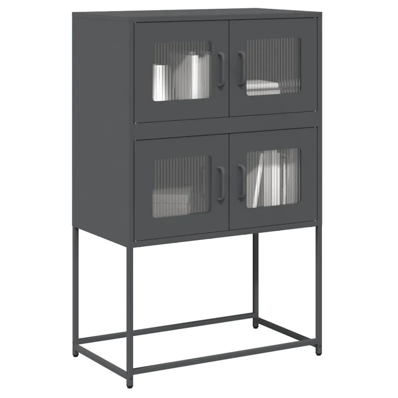Highboard Antracitas 68x39x107 cm Plienas