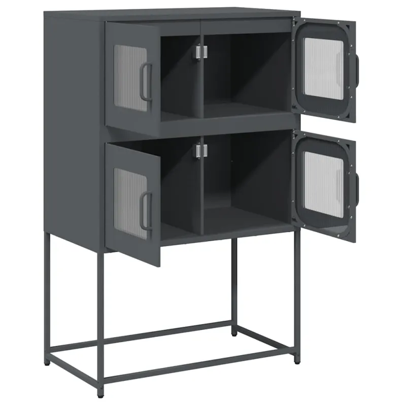 Highboard Antracitas 68x39x107 cm Plienas