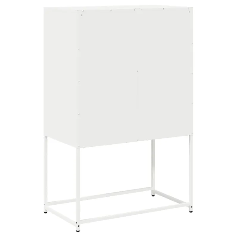 Komoda, baltos spalvos, 68x39x107 cm, plienas