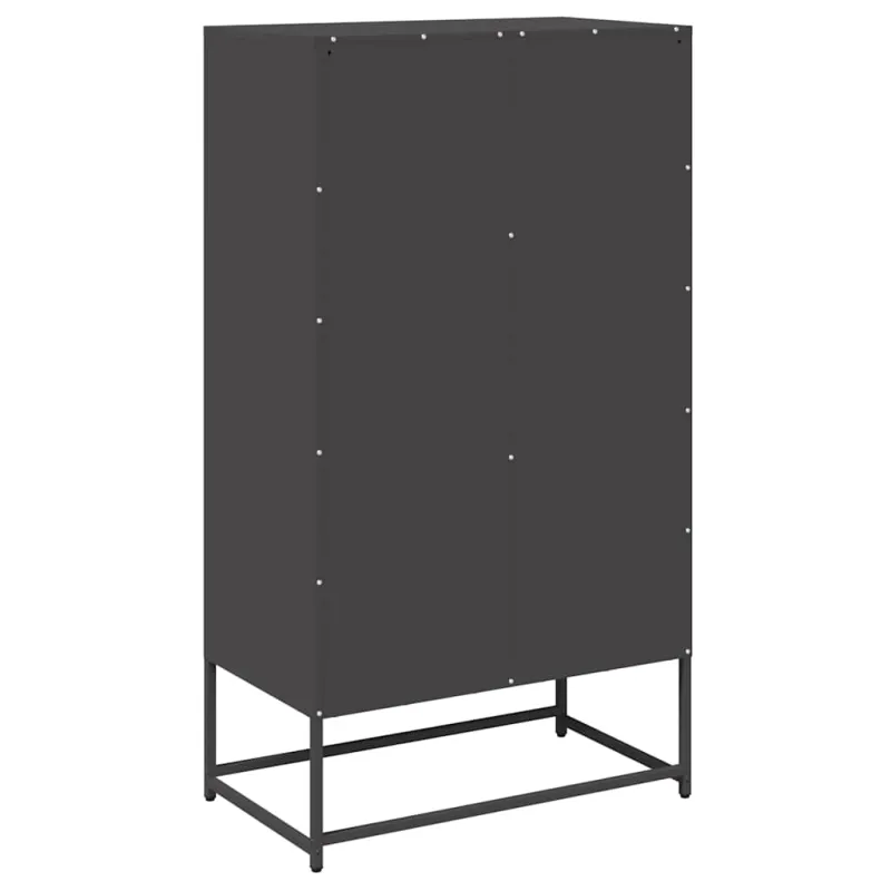 Komoda, juodos spalvos, 68x39x123 cm, plienas