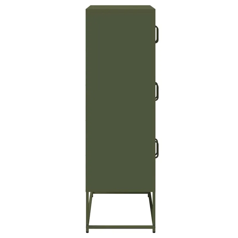 Highboard Olive Green 68x39x123 cm Plienas