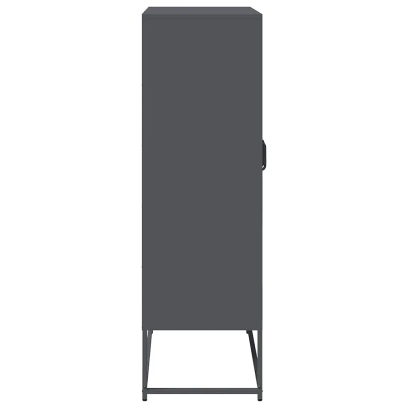 Komoda, antracito spalvos, 68x39x123 cm, plienas