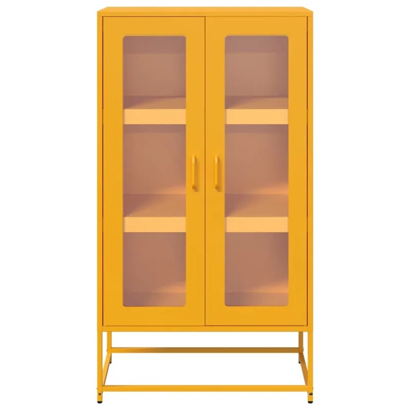 Highboard Garstyčių geltona 68x39x123 cm Plienas
