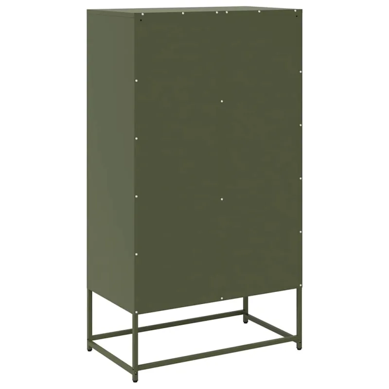Highboard Olive Green 68x39x123 cm Plienas