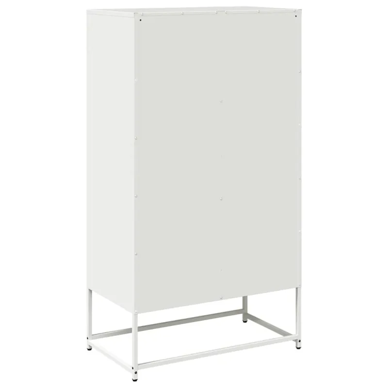 Highboard White 68x39x123 cm Plienas