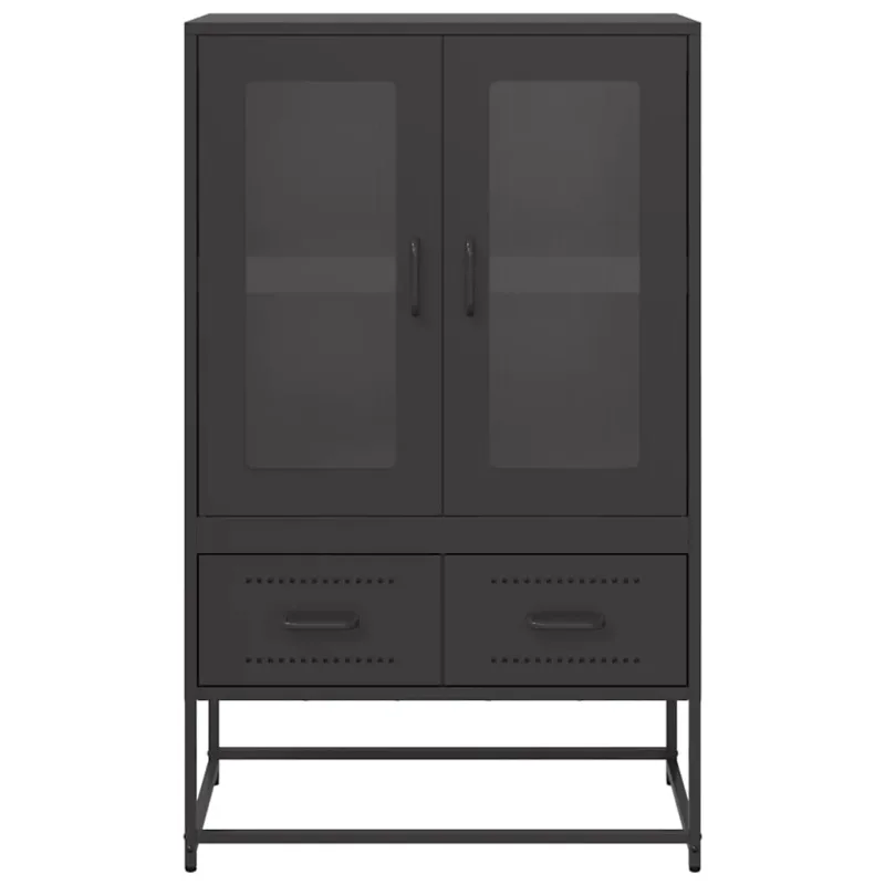 Komoda, juodos, 68x39x111,5 cm, plienas