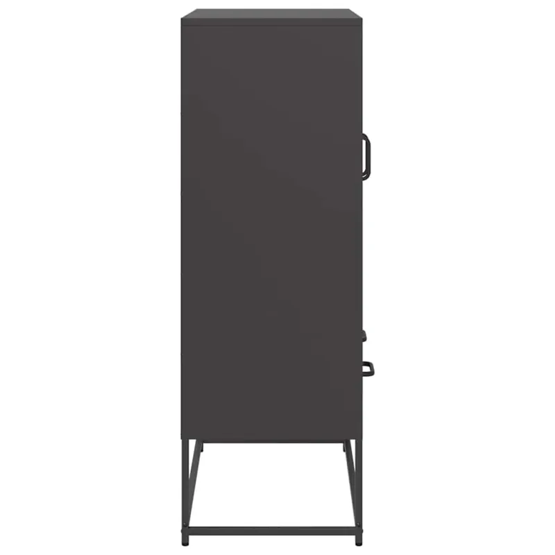 Komoda, juodos, 68x39x111,5 cm, plienas