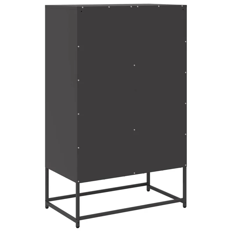Komoda, juodos, 68x39x111,5 cm, plienas