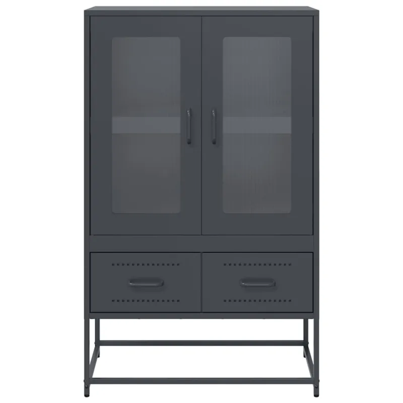 Komoda, antracito, 68x39x111,5 cm, plienas