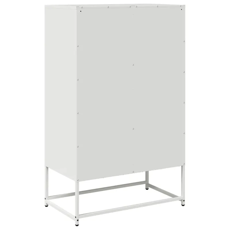 Komoda, baltos spalvos, 68x39x111,5 cm, plienas