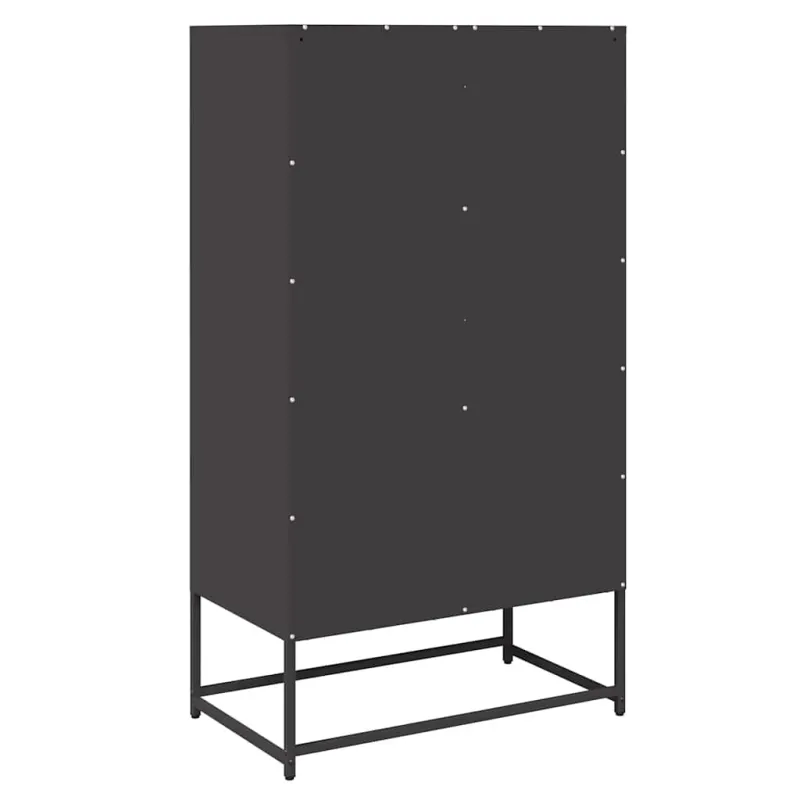 Komoda, juodos spalvos, 68x39x123 cm, plienas