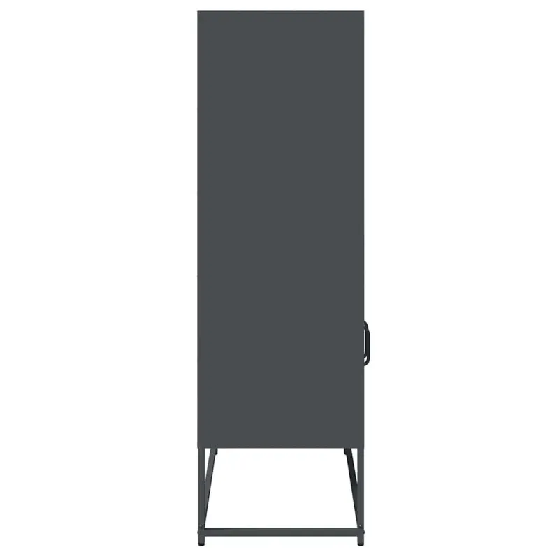 Komoda, antracito spalvos, 68x39x123 cm, plienas