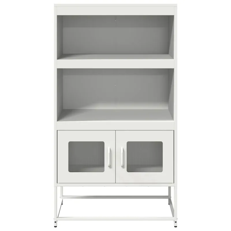 Highboard White 68x39x123 cm Plienas