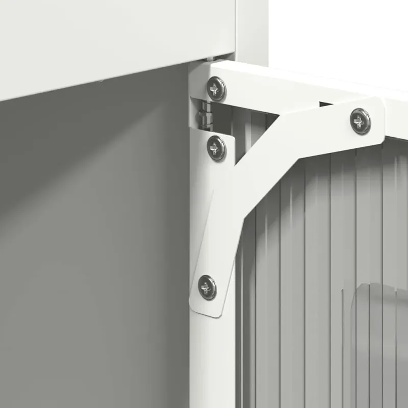 Highboard White 68x39x123 cm Plienas