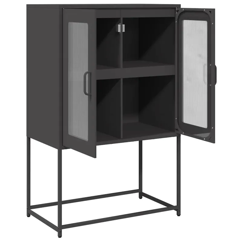 Highboard Black 68x39x107 cm Plienas