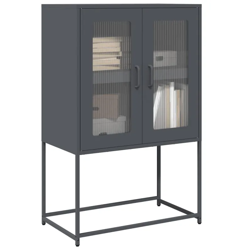 Highboard Antracitas 68x39x107 cm Plienas
