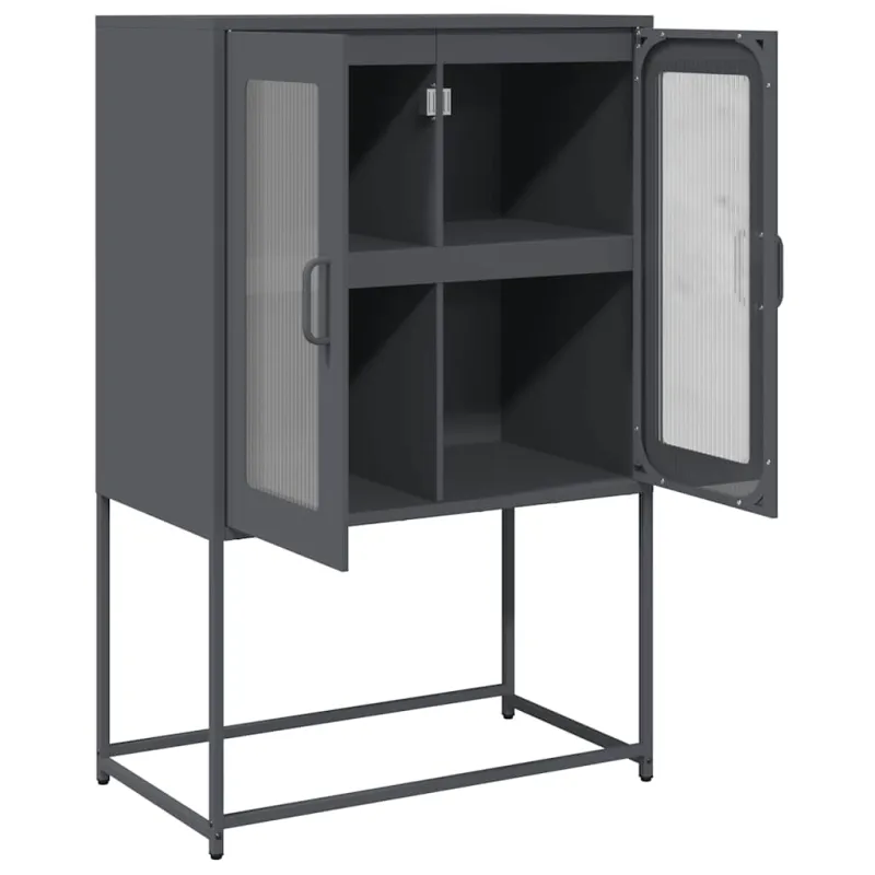 Highboard Antracitas 68x39x107 cm Plienas