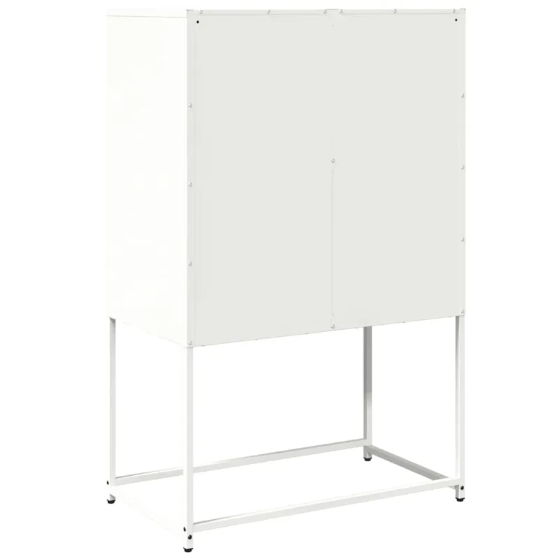 Komoda, baltos spalvos, 68x39x107 cm, plienas