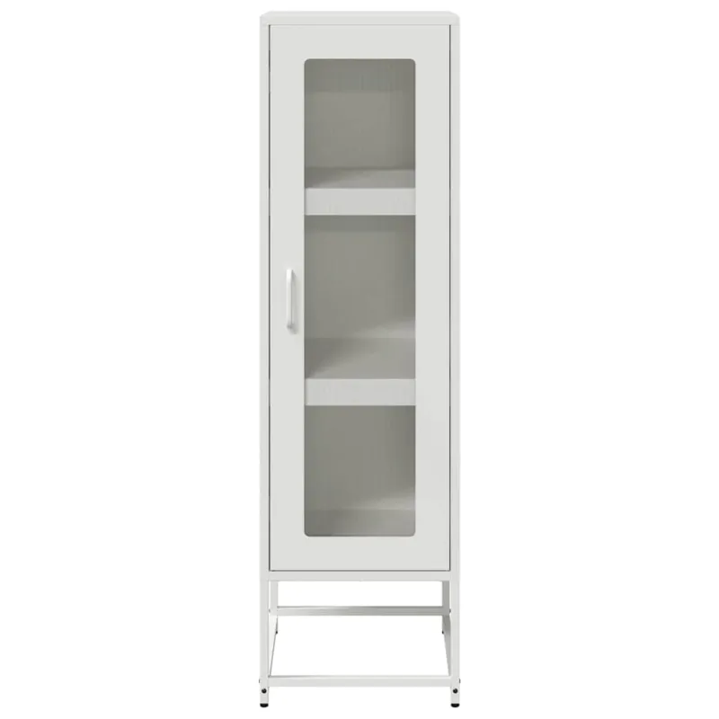 Highboard White 36x39x123 cm Šaltai valcuotas plienas