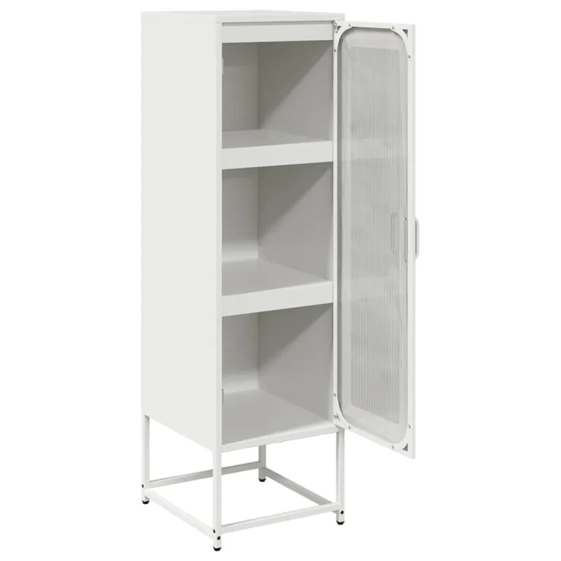 Highboard White 36x39x123 cm Šaltai valcuotas plienas