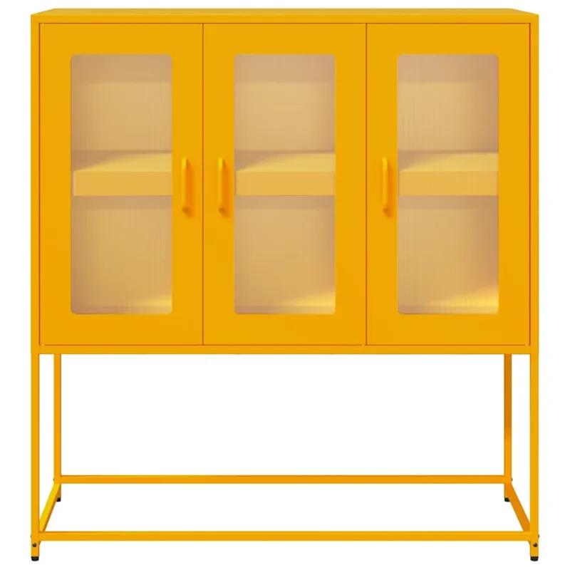Šoninė spintelė, garstyčių, 100,5x39x107cm, plienas
