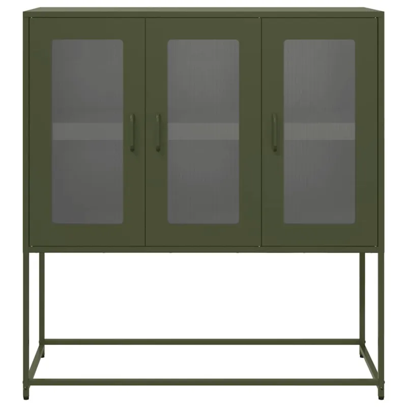 Šoninė spintelė, alyvuogių, 100,5x39x107cm, plienas