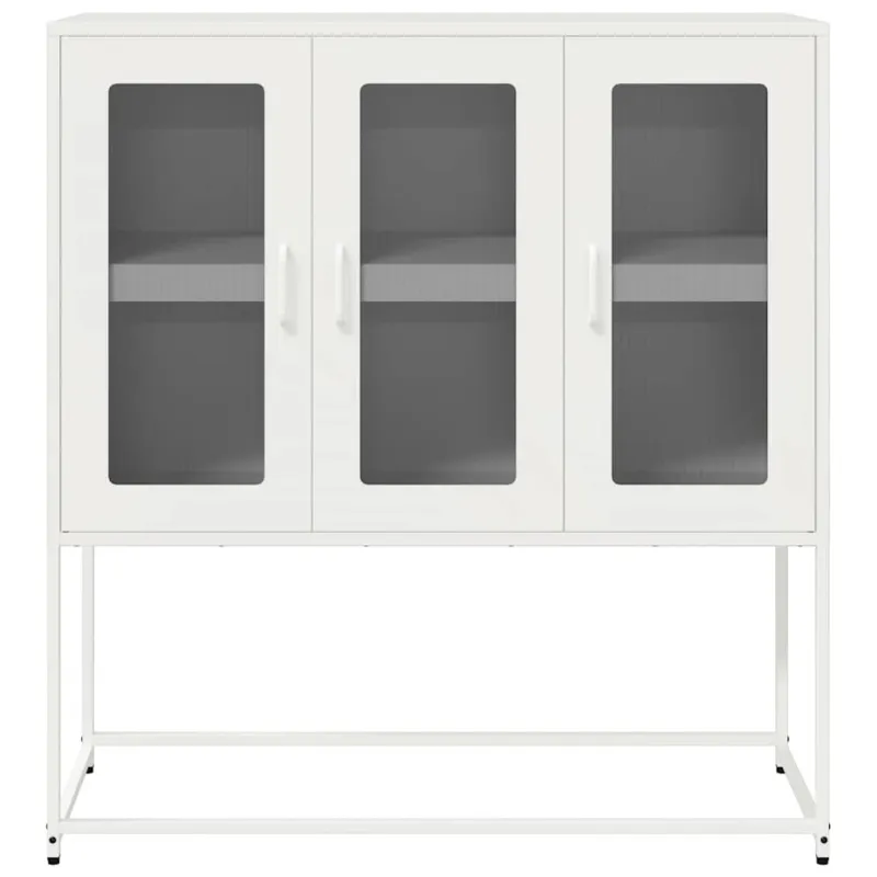 Šoninė spintelė, baltos spalvos, 100,5x39x107cm, plienas