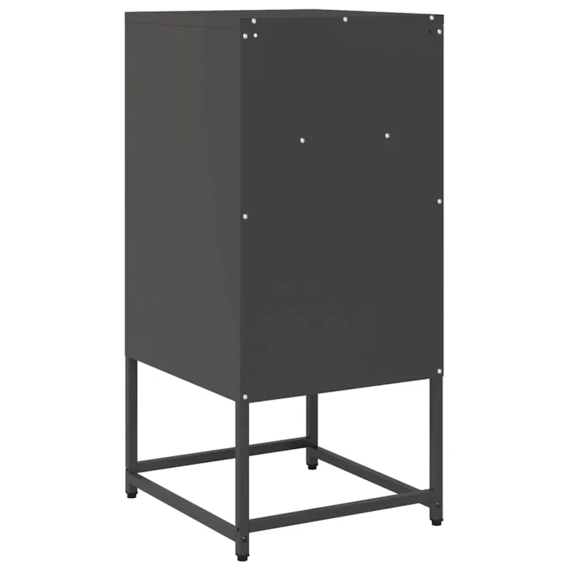 naktinė spintelė juoda 36x39x78 cm šaltai valcuotas plienas