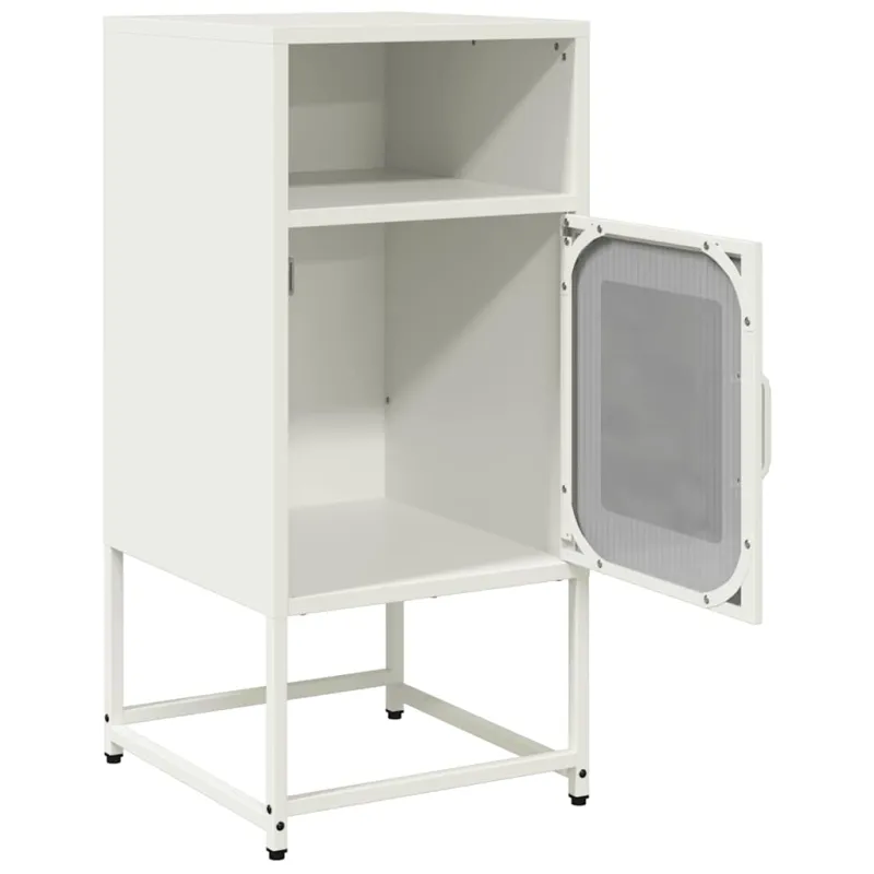 naktinė spintelė balta 36x39x78 cm šaltai valcuotas plienas