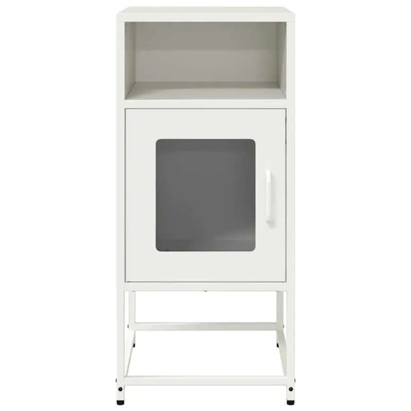 naktinė spintelė balta 36x39x78 cm šaltai valcuotas plienas