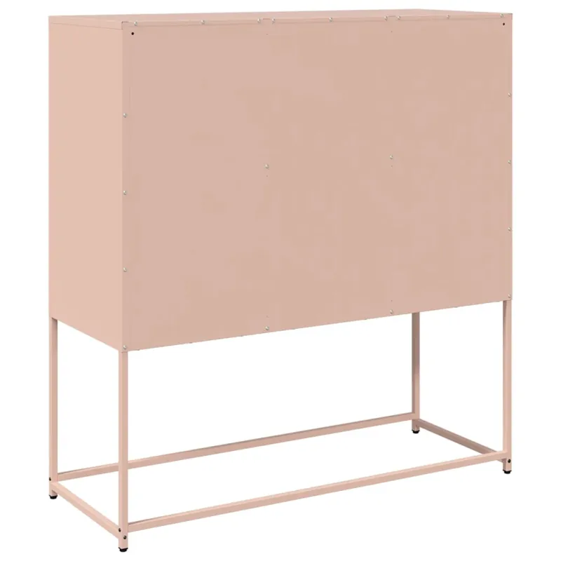 Šoninė spintelė, rožinės spalvos, 100,5x39x107cm, plienas