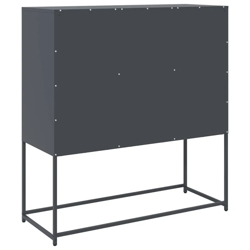 Šoninė spintelė, antracito spalvos, 100,5x39x107cm, plienas