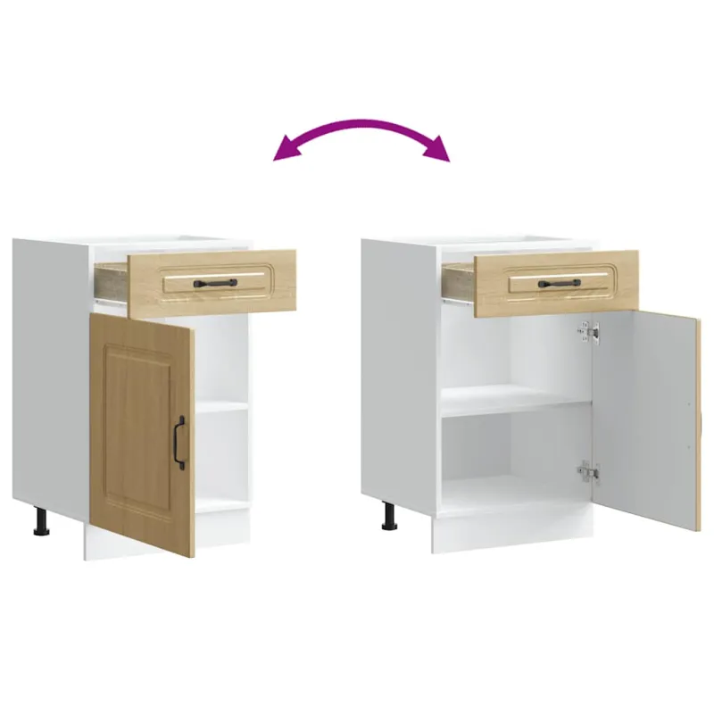 Kitchen Base Cabinet "Kalmar" Sonoma Oak Engineered Wood